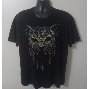 ONNIT Men's XL T-Shirt Jaguar Graphic Tee Black Cotton